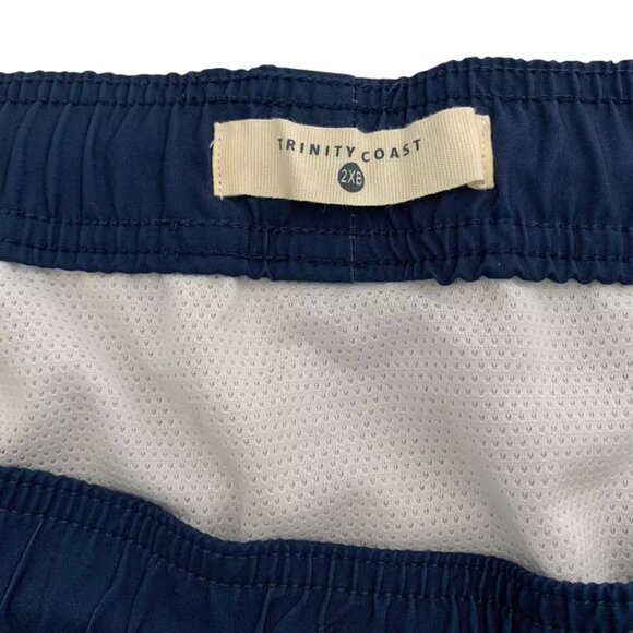 Trinity Coast Colorblock Swim Trunks B&T Size 2XB Blue Teal 3 Pockets UPF 40+ - Picture 8 of 9